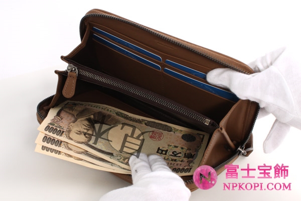 ボッテガヴェネタ カーフレザー 長財布 シェーンブラウン 114076VQ1222802  【2011年春夏新作】